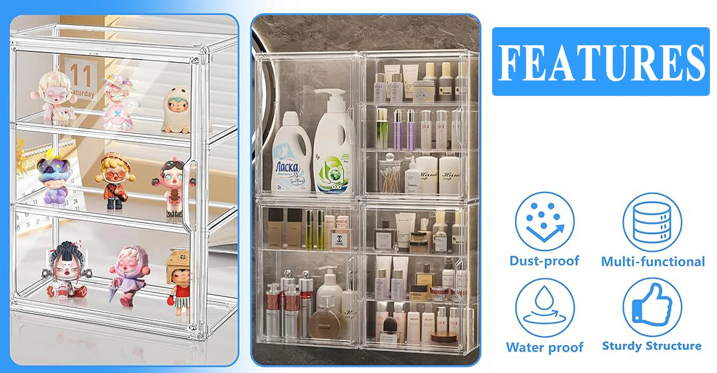 Blind Box Storage Display Box Transparent Doll Display Organizer Case For Figure Figurine Showcase Wall Mounted Collectibles Box