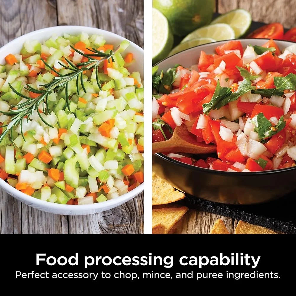 3-Cup Food Processor Power Chopper with Storage Lid Dishwasher Safe Blades Bowl and Stacked Blade Assembly Ideal Chopping