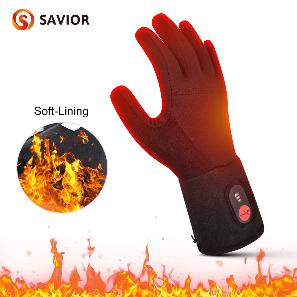 Rechargeable Heated Gloves Waterproof Touchscreen Motorbike