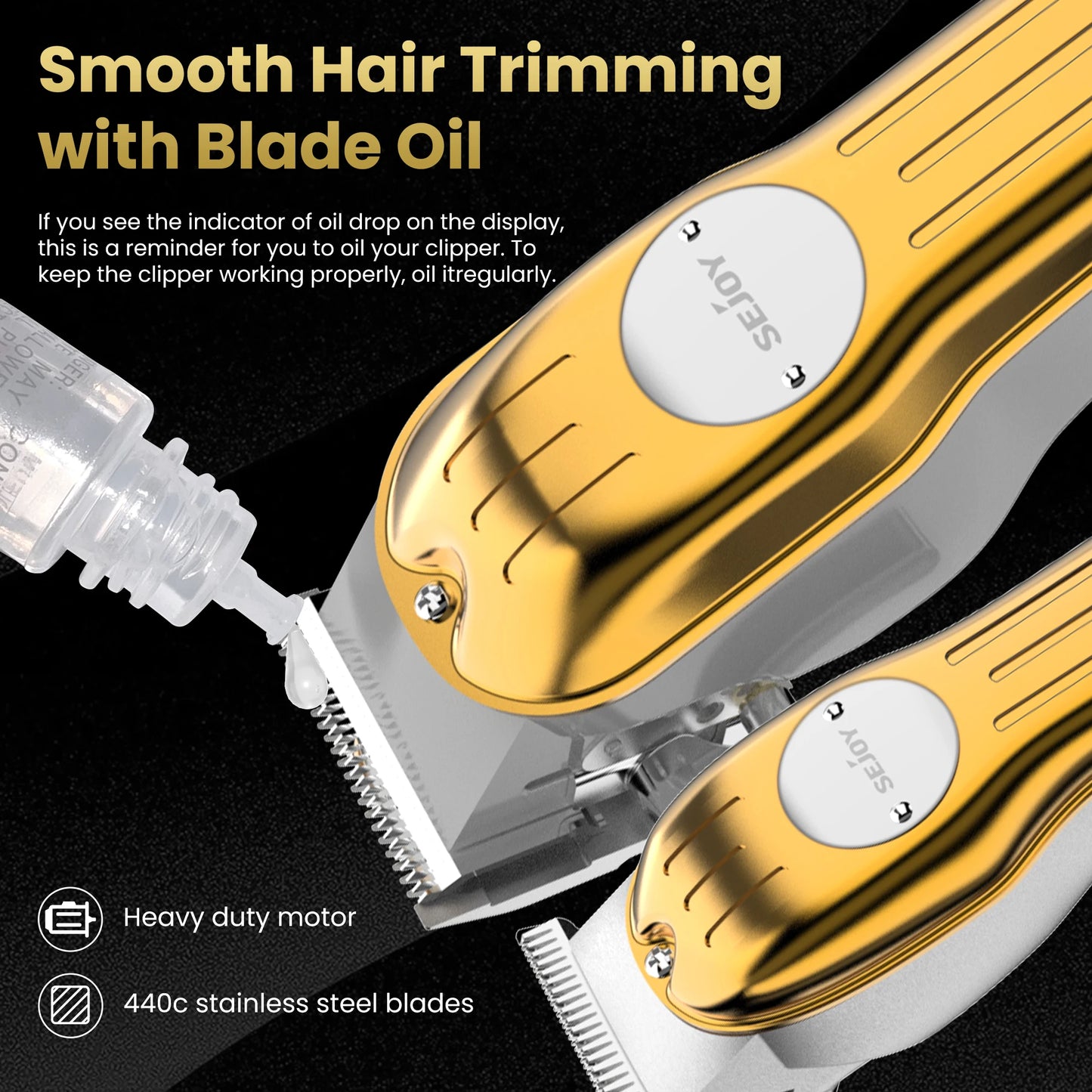Professional Full Metal Combo Kit Barber Hair Clipper for Men Electric Beard Hair Trimmer Rechargeable Hair Cutting Machine