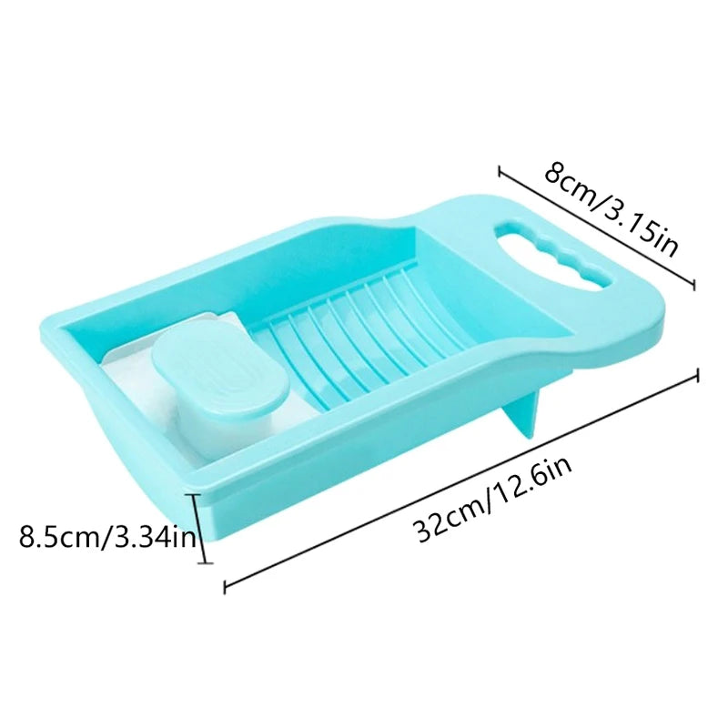 Portable Laundry Washboard Frame with Hand Wash Bag for Delicates, Baby Clothes & Travel Laundry