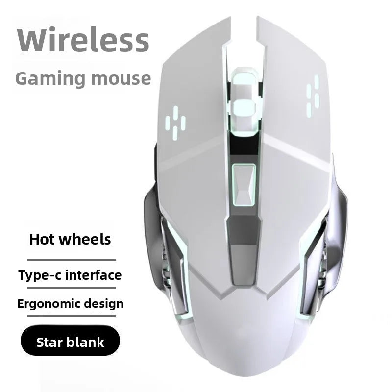 RGB Dual Mode Wireless Gaming Mouse. Rechargeable Ergonomic LED Mouse for PC & Laptop