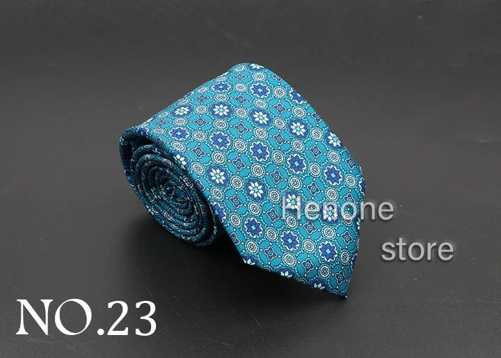 Luxury Floral & Paisley Men’s Silk Necktie .Wedding & Business Tie