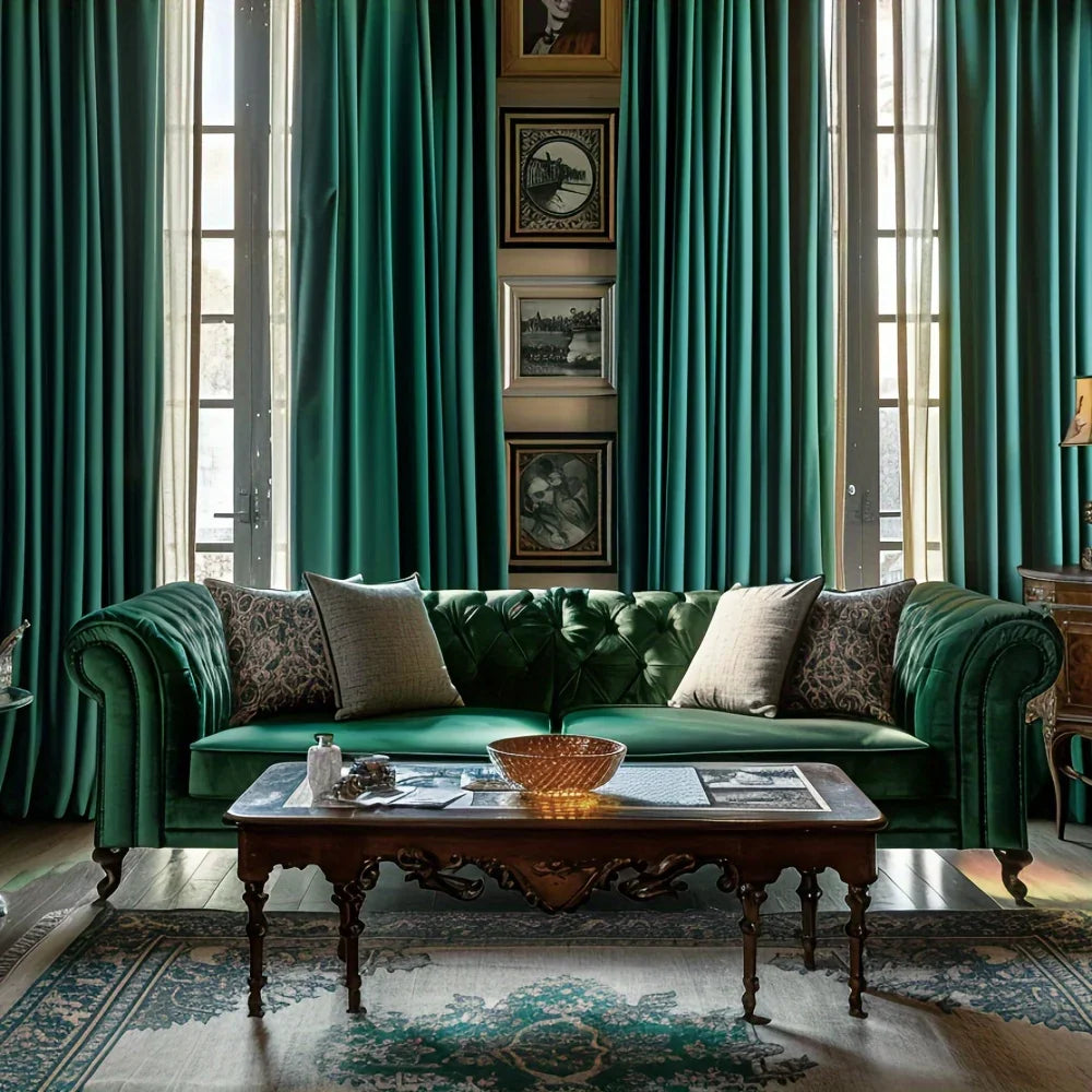 Luxury Velvet Blackout Window Curtains
