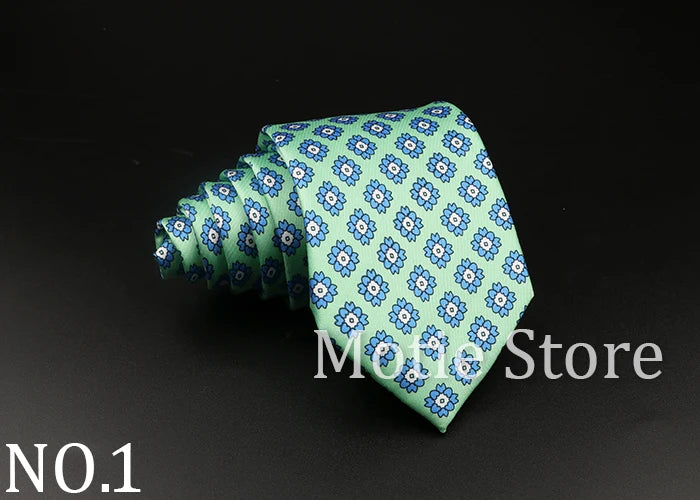 51 Styles Men's Silk Ties Jacquard Striped Plaid Floral Necktie Accessories Daily Wear Shirt Suit Cravat Wedding Party Gift