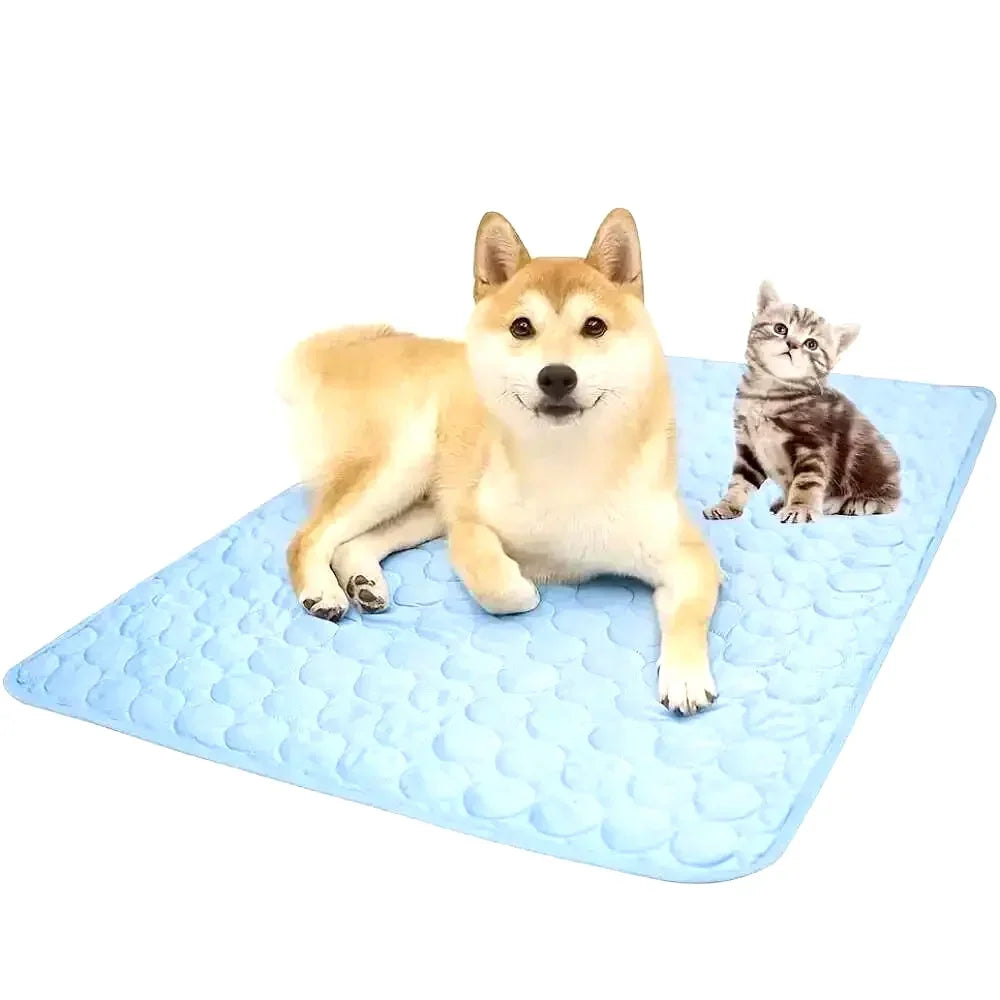 Ice Silk Cooling Dog & Cat Mat | Breathable Summer Cooling Pad for Pets