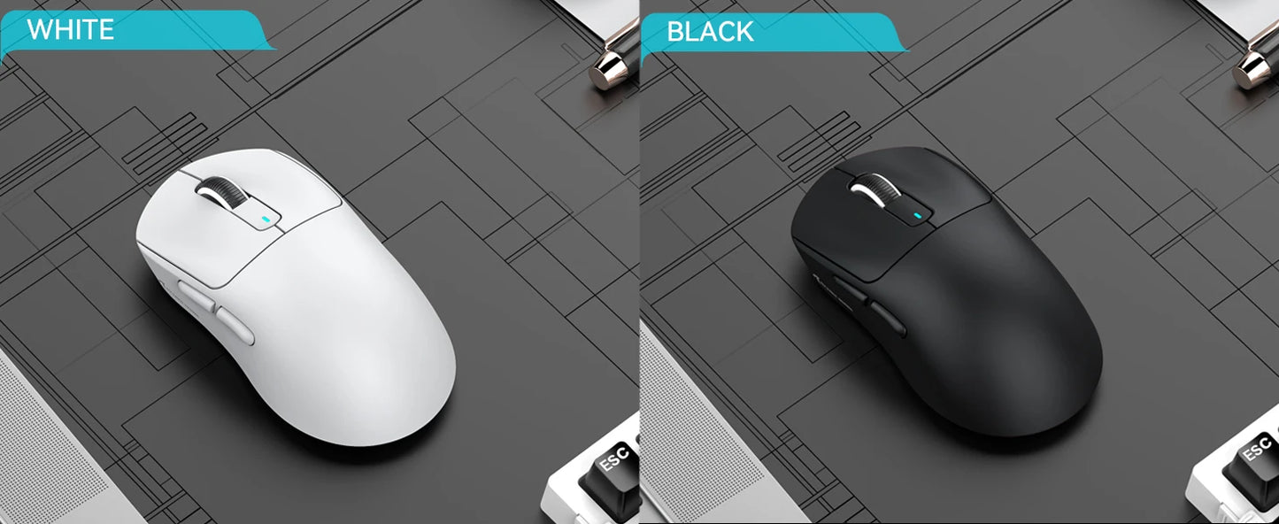 ATTACK SHARK X3 Ultra-Light Wireless Gaming Mouse, 49g Tri-Mode Bluetooth, 2.4GHz & USB-C Rechargeable Ergonomic Mouse for PC, Mac & Laptop