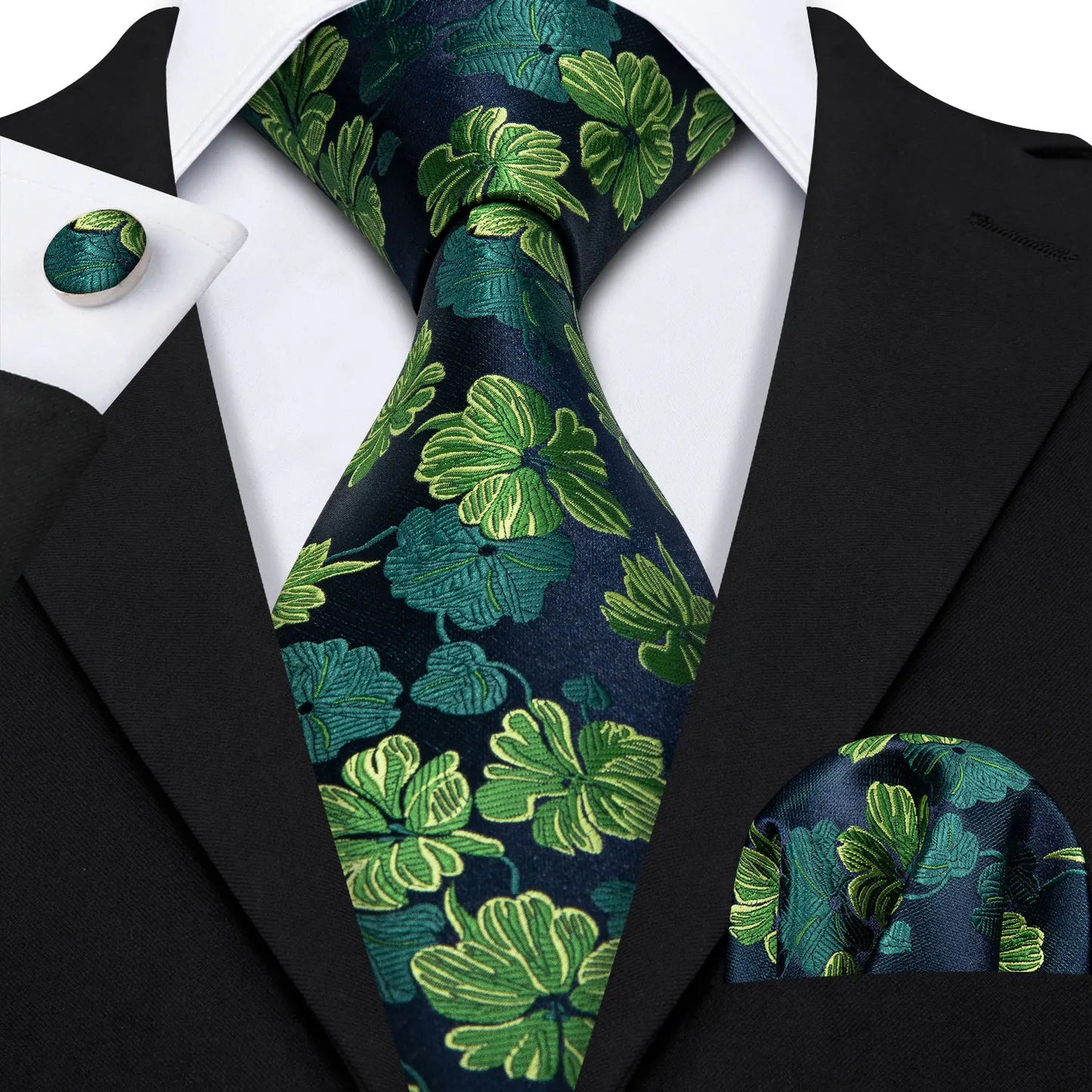 Men’s Luxury Brown Floral Silk Necktie .Elegant Wedding, Business & Formal Dress Tie