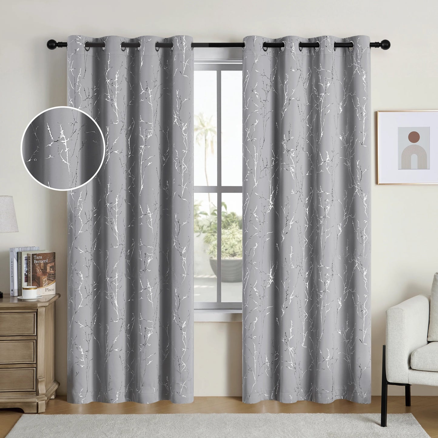 Pack of 2 Blackout Thermal Insulated Curtains