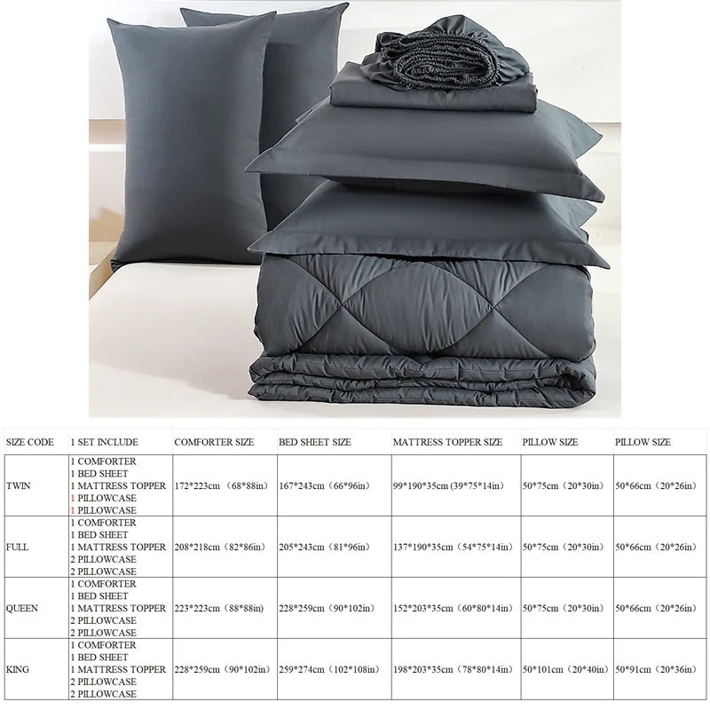 Queen Size Comforter Sets - Home Bedding Set with Blanket And Bed Sheets for Extra Comfort And Warmth - Bedroom Decor