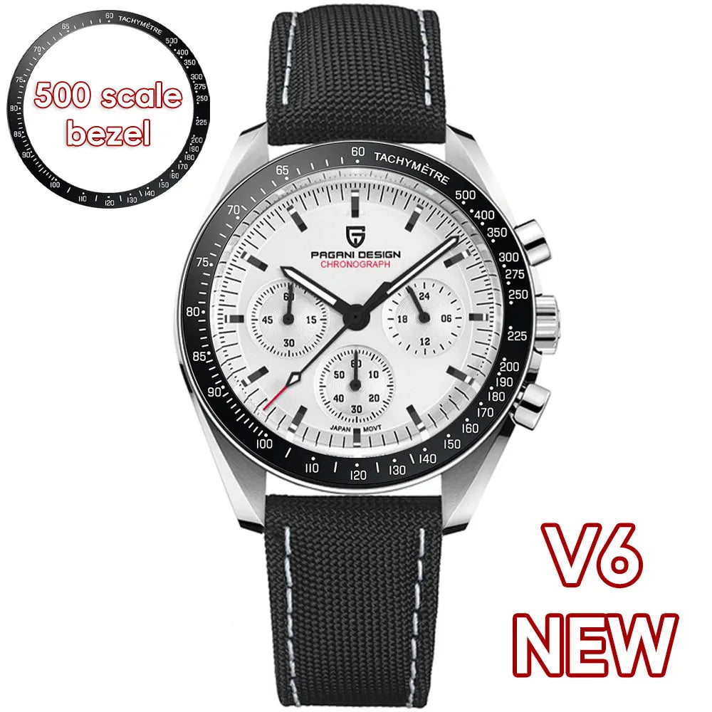 Men’s PAGANI DESIGN Watch – Stainless Steel Bracelet & Classic Round Dial