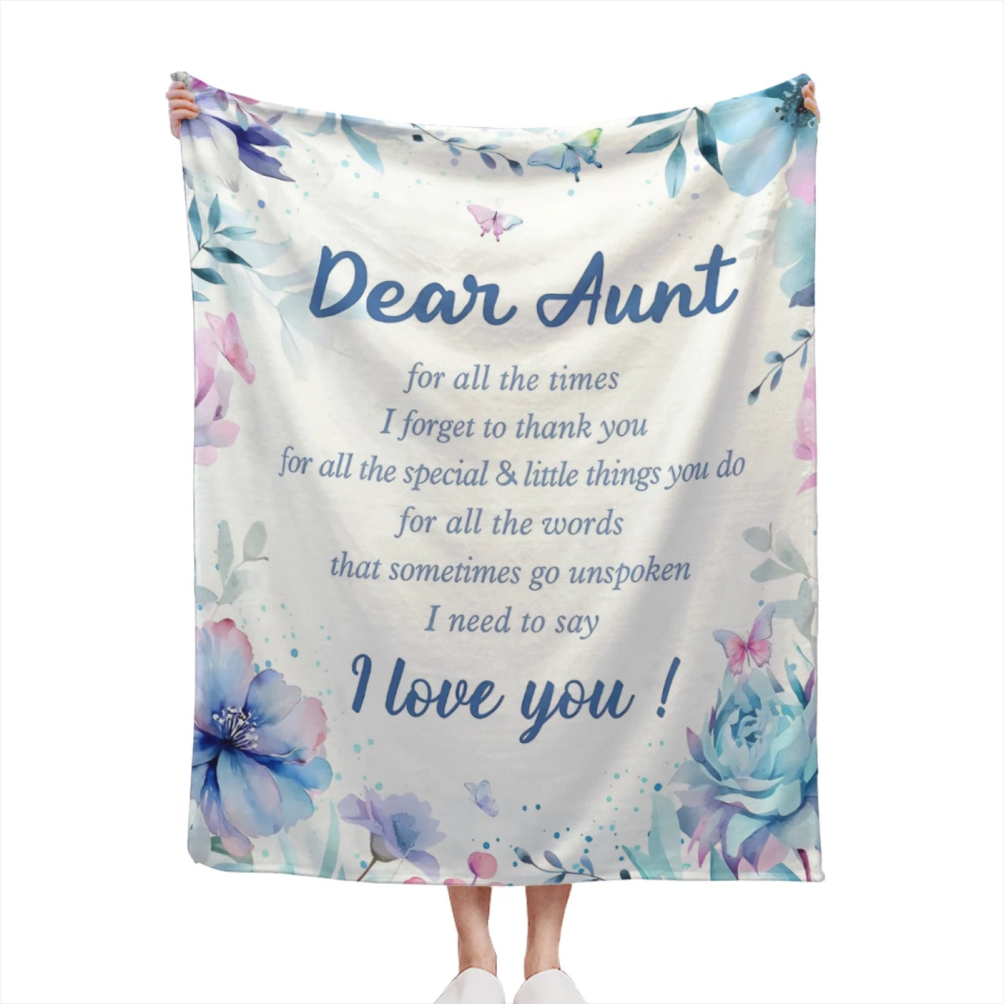 Best Aunt Gifts Printing Blanket, Soft Comfortable Flannel Throw Blanket, Lightweight Quilt, Suitable for Women, Boys, Girls, Adults Gift Blanket