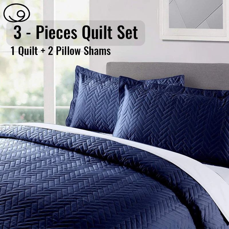 Lightweight Solid Color 2/3-Piece Quilted Bedding Set