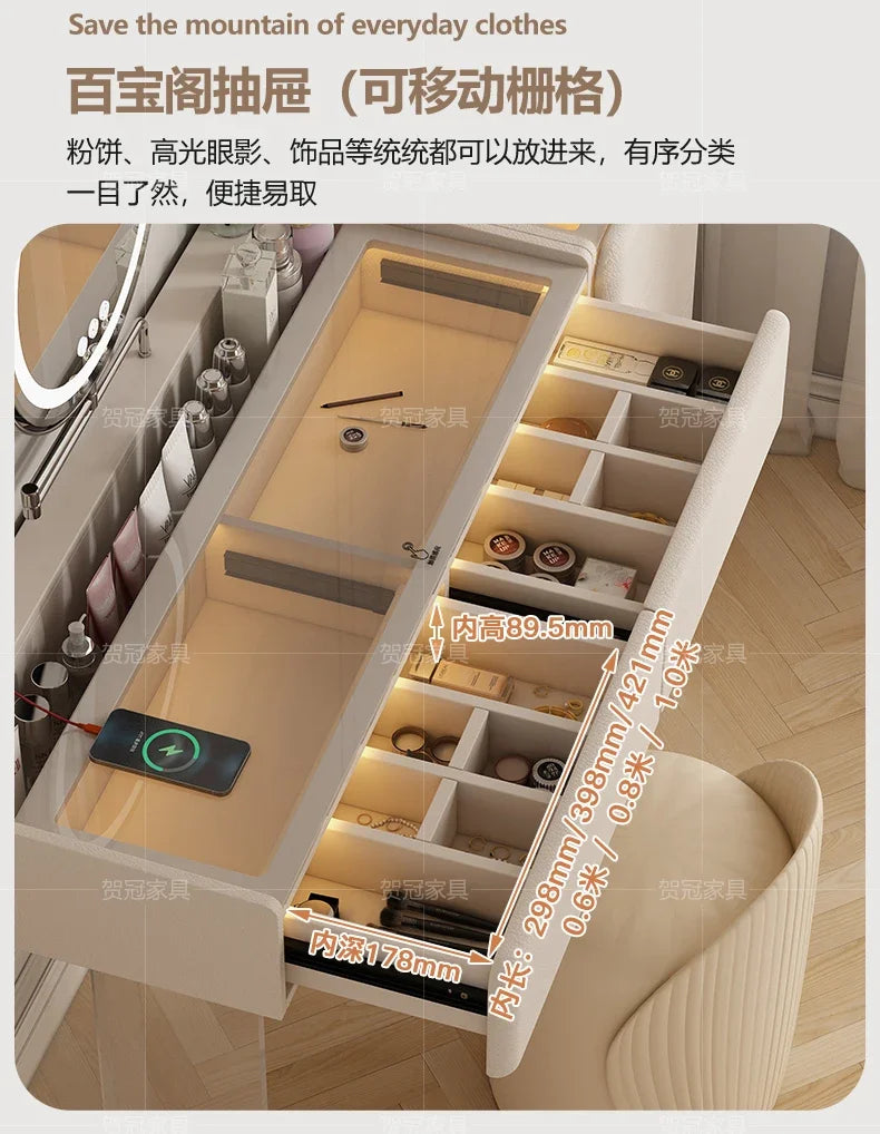 Furniture Luxury Modern Makeup Home Bedroom Items Salon Bedside Table Dresser Vanity Desk Room Woman Tocadores Dressing Girls
