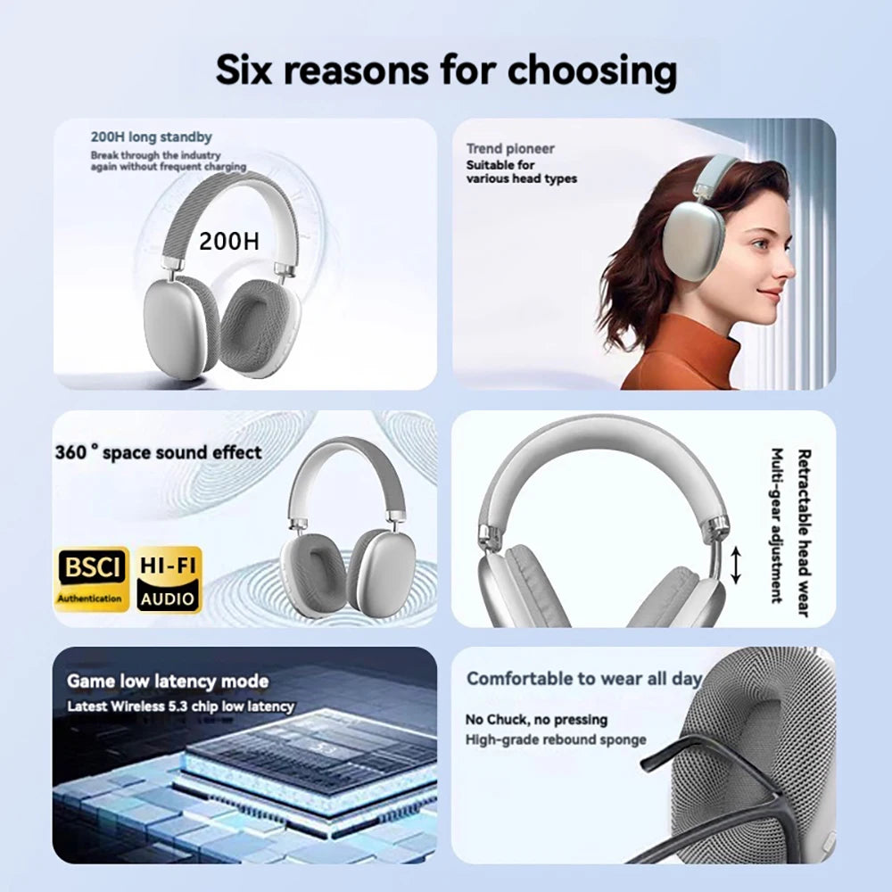 Wireless Bluetooth Over-Ear Headphones with Premium Sound