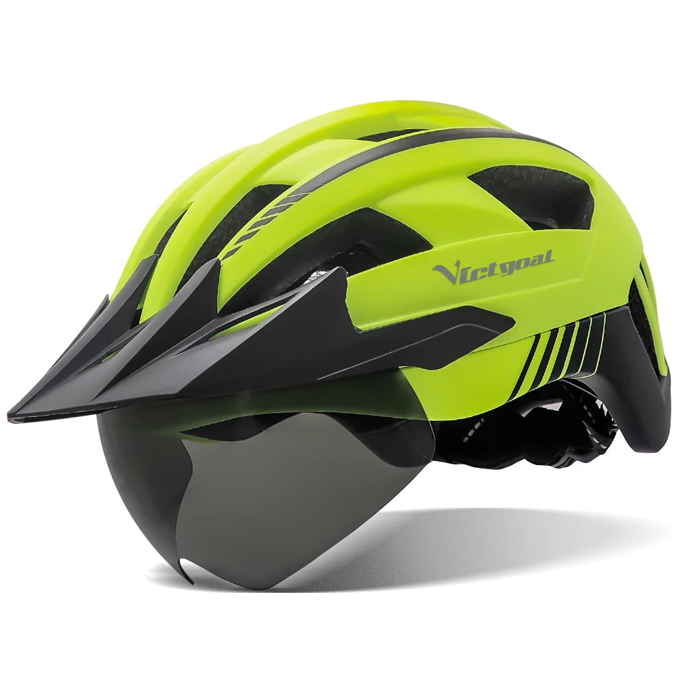 VICTGOAL Adult Cycling Helmet with Visor – Road & Mountain Bike Helmet