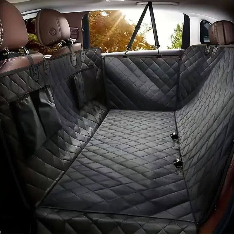 ArmorShield Waterproof Dog Car Hammock Seat Cover. Heavy Duty Pet Travel Protector