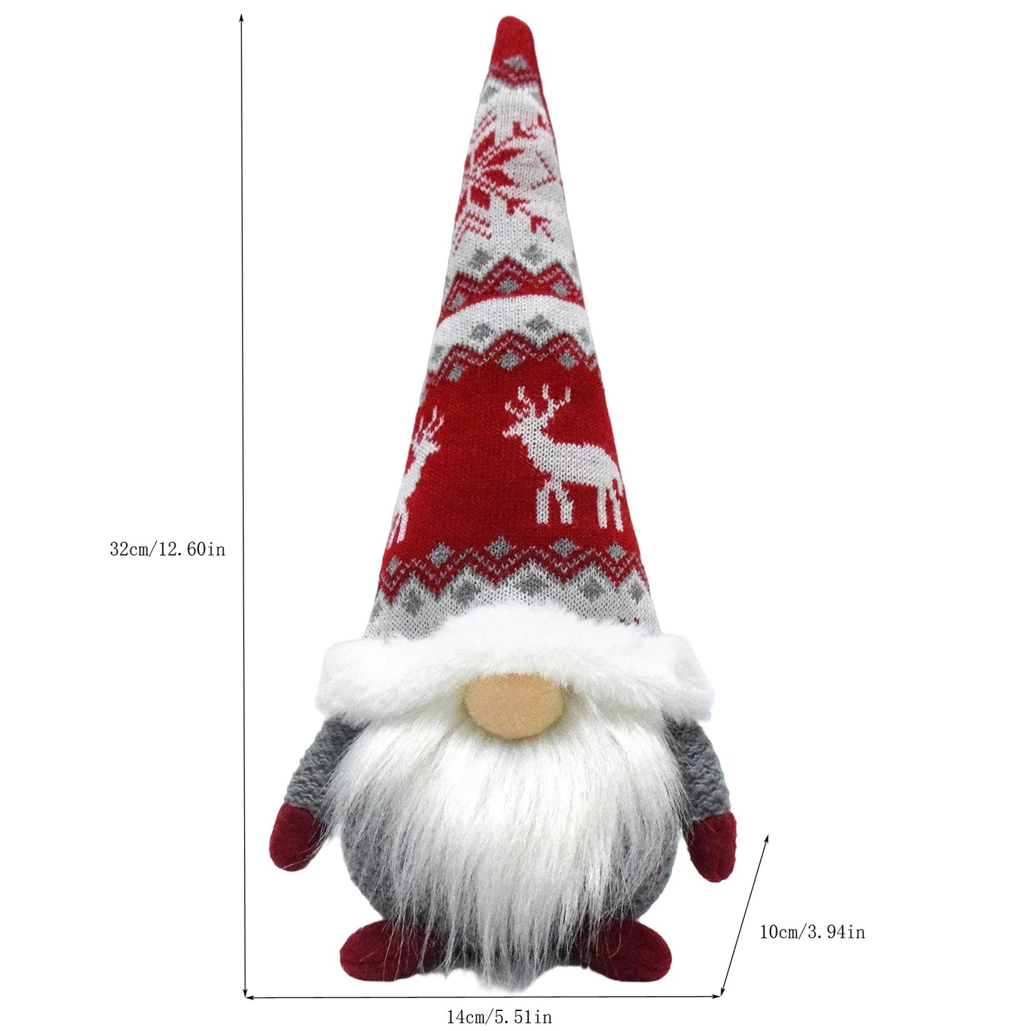 Christmas Gnome Plush Decoration Hanmade Santa Scandinavian Swedish Tomte Doll Gnome Stuffed Figurine Shelf Ornaments 2025