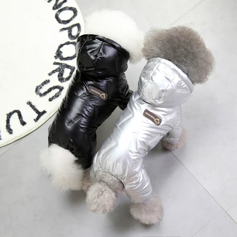 Coat Poodle Outfits. Waterproof Winter Dog Jumpsuit Coat