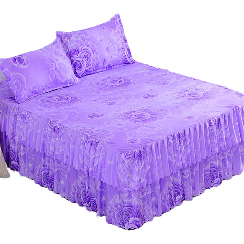 Bedroom Flat Sheets Bed Printed Fashion Modern Queen King Size Washed Cotton Comfortable Bedding Mattress Cover Bedspread New