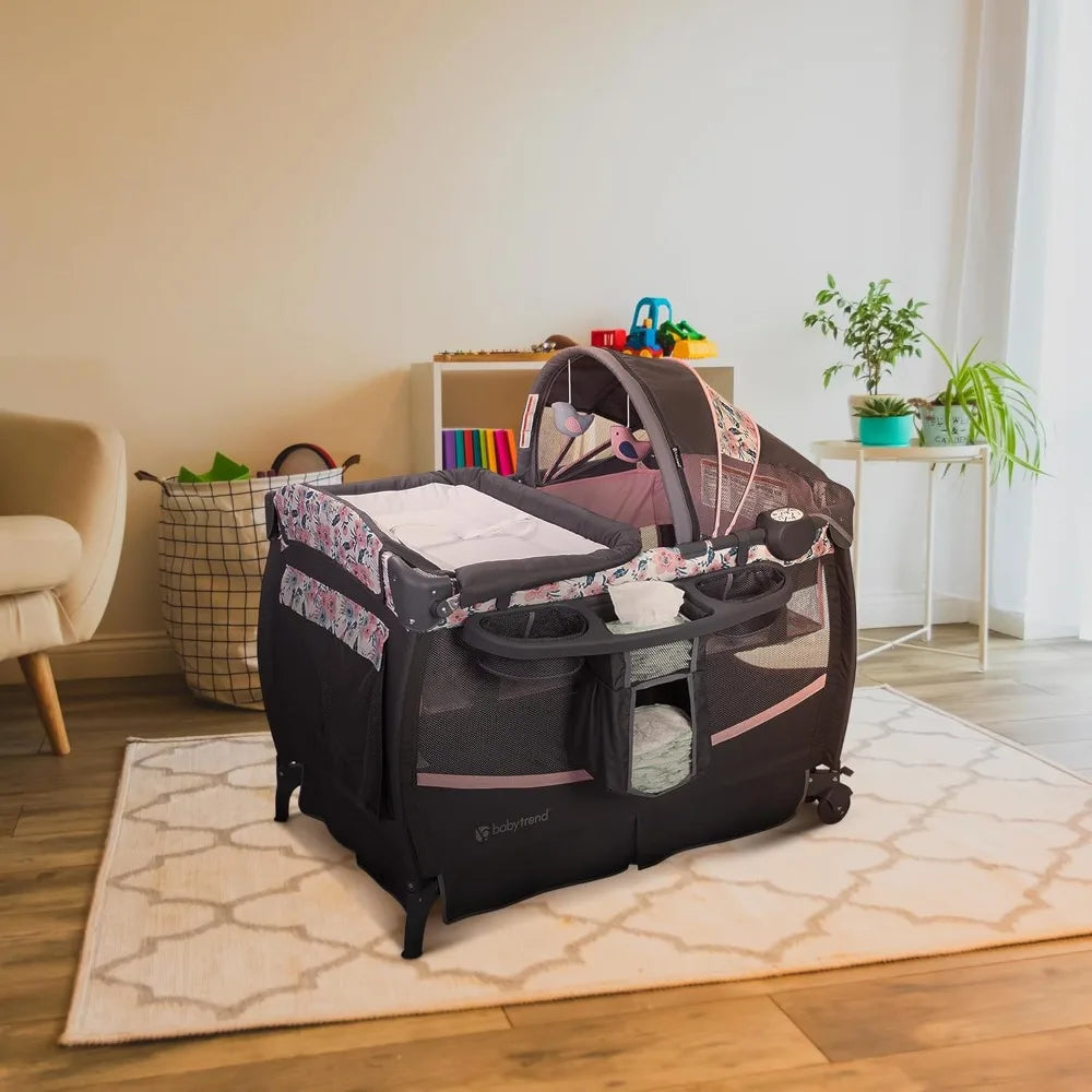 Deluxe II Nursery Center Playard Bluebell With Toy Bar