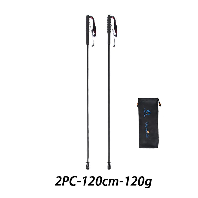 Adjustable Carbon Fiber Trekking Poles – Lightweight Foldable Hiking & Walking Sticks with Quick Lock for Camping, Backpacking & Outdoor Adventures