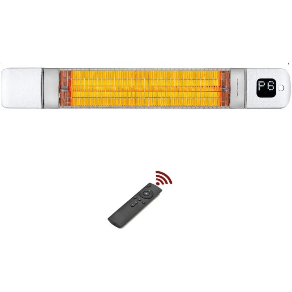 Infrared Patio Heater, Carbon Wall Mounted Heater 300/1500W, 6 Heat Modes Outdoor Heater, IP55 Waterproof, Instant Heat