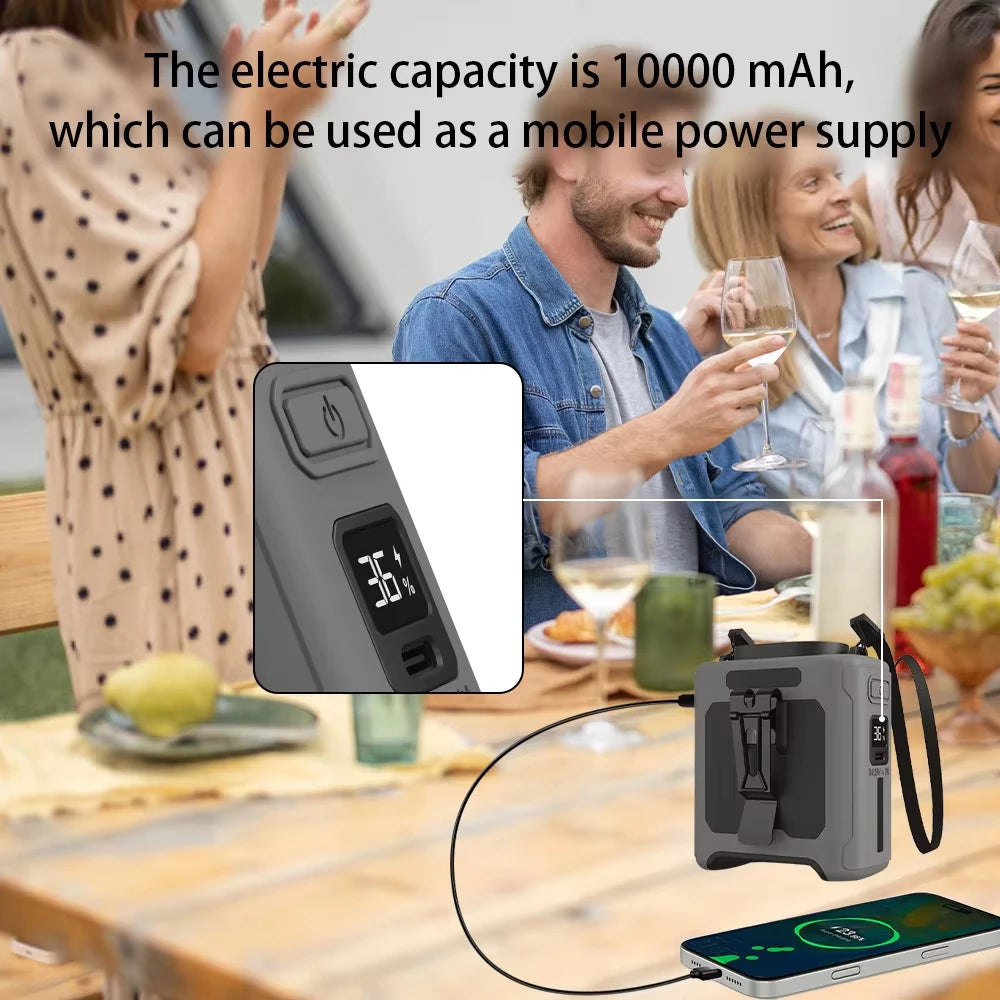 Rechargeable Portable Camping Fan with LED Lantern | USB Hanging Fan for Camping, Travel, Power Outages & Outdoor Adventures