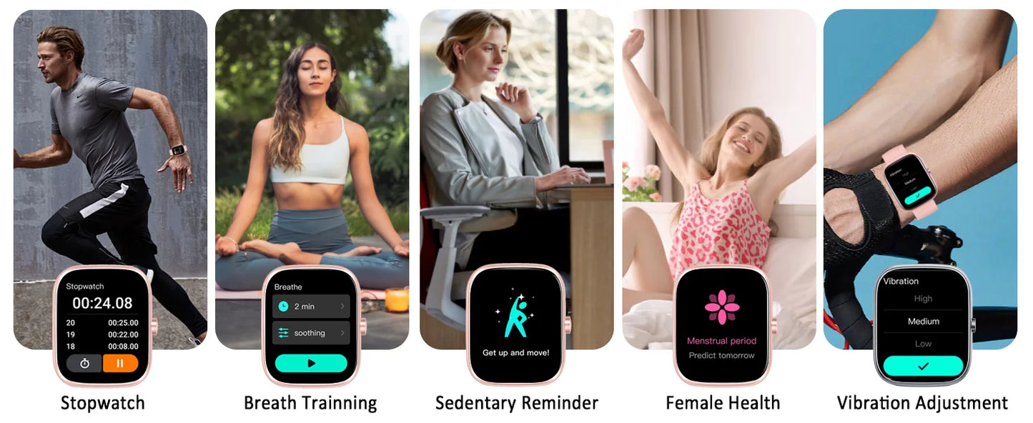 IP68 Waterproof Smart Watch with Bluetooth Calling & Fitness Tracking