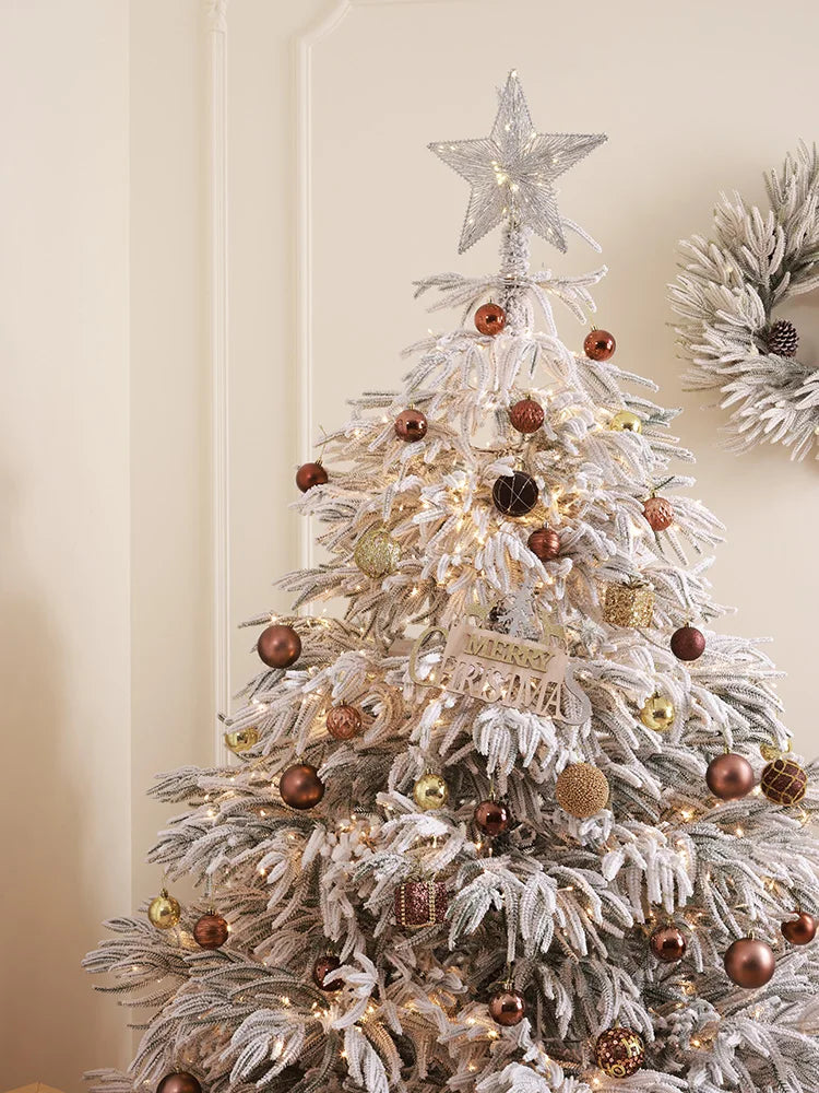 Large 2.1m Snow Flocked PE Christmas Tree Set Xmas Home Decor arbol magico de navidad arbol magico de navidad xmas tree