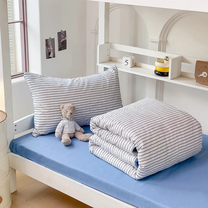 3-Piece Washed Comforter Set. Soft Solid Color Bedding Set