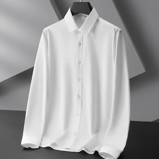 Men’s Casual Long Sleeve Business Shirt. Wrinkle Resistant Slim Fit Dress Shirt