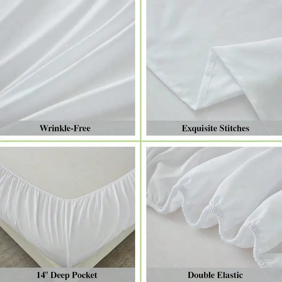 6pcs Sheet Set - Ultra Soft BedSheets   - Brushed Microfiber - Deep Pockets  Cooling & Breathable