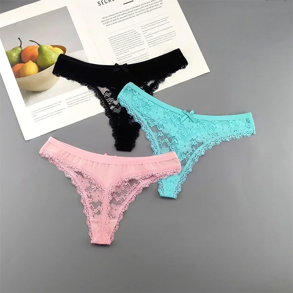 Soft Cotton Lace Thong Underwear for Everyday Comfort