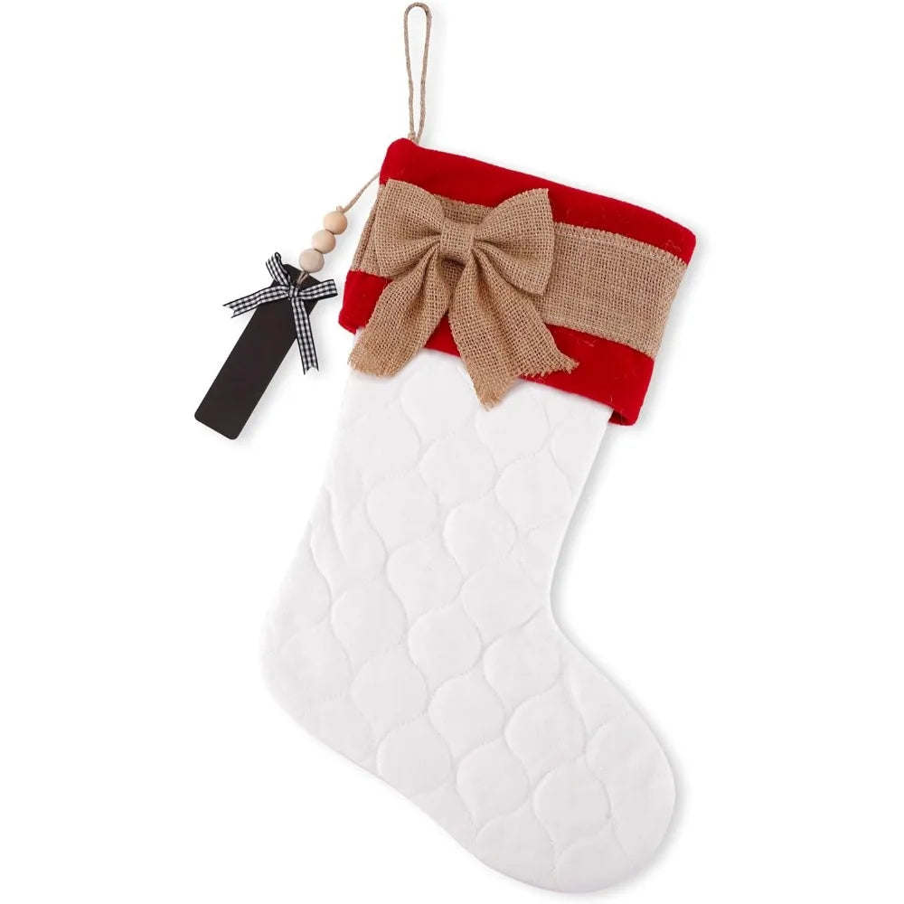 Personalized Christmas Stockings Set Of 4 White And Red
