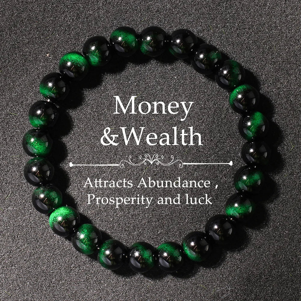 Multicolor Tiger’s Eye Style Beaded Bracelet