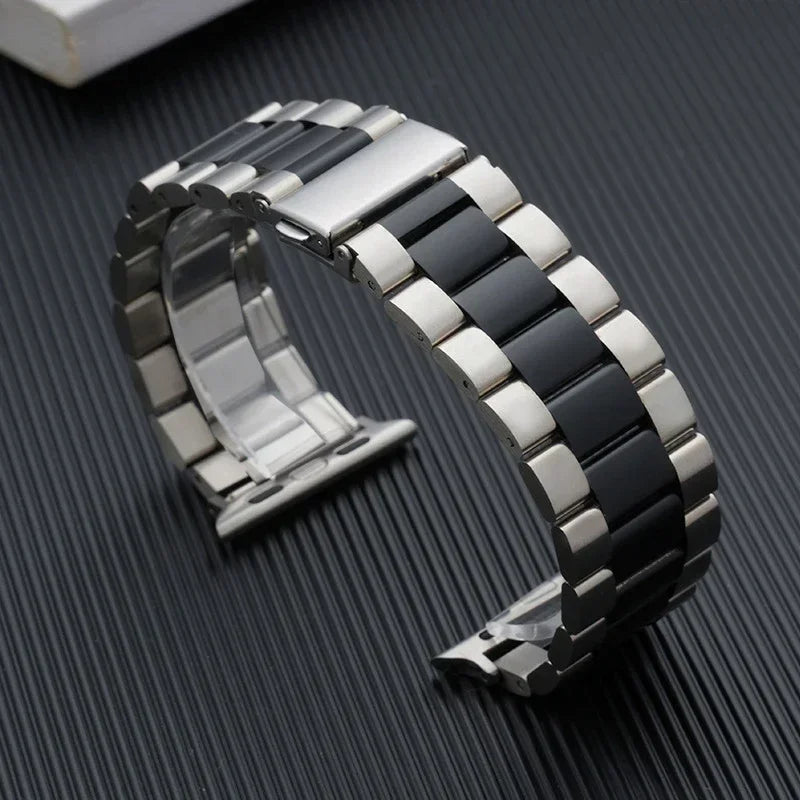 Premium Stainless Steel Apple Watch Band .Luxury Metal Replacement Strap