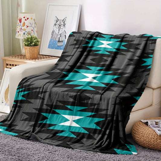 [Aztec Flannel Blanket] Soft and Comfortable Aztec Flannel Blanket - All-Season Gift for Sofas, Beds, Offices and Travel