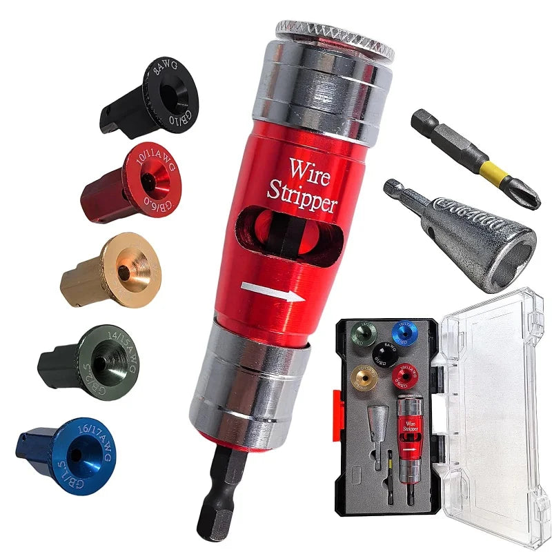 Wire Stripper Tool, 8 in 1 Drill Twister Tool, Drill Twister, Electrician's Tool Kit, Drill Quick Stripper