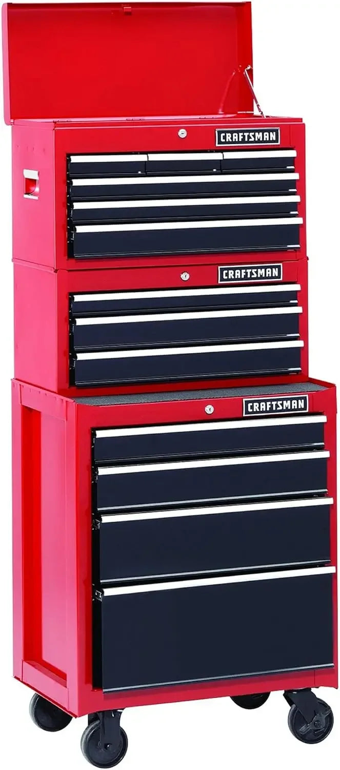 26" in 3-Drawer Steel Heavy-Duty Middle Tool Chest Box Storage Cabinet