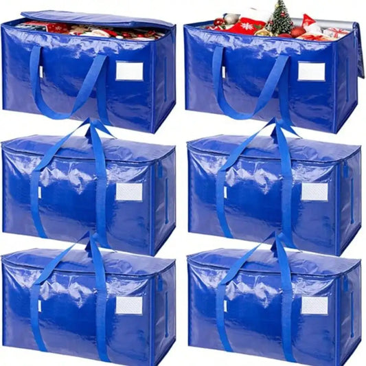 6-Pack Extra Large Moving Bags with Zippers & Reinforced Carrying Handles – Heavy-Duty Storage Bags for Moving, Clothes & Bedding