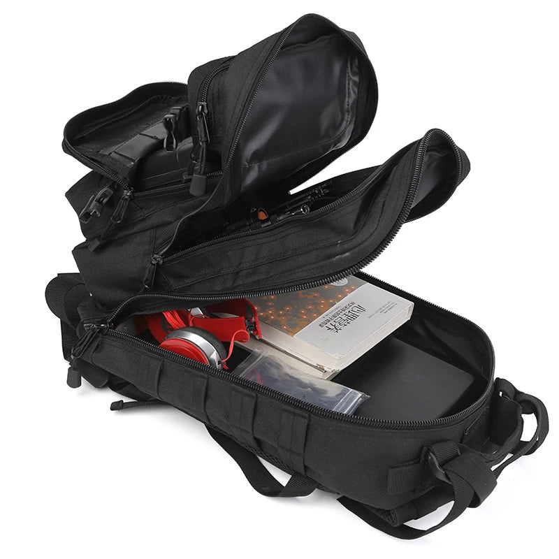 35L Tactical MOLLE Backpack with Padded Shoulder Straps