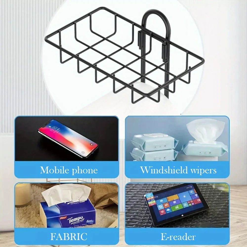 Stainless Steel Round Toilet Paper Holder With Shelf