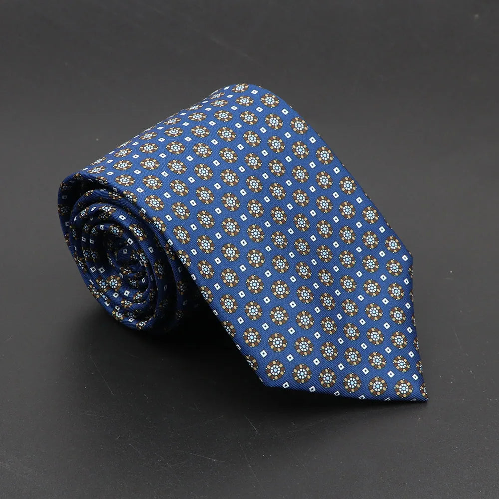 Luxury Floral & Paisley Men’s Silk Necktie .Wedding & Business Tie