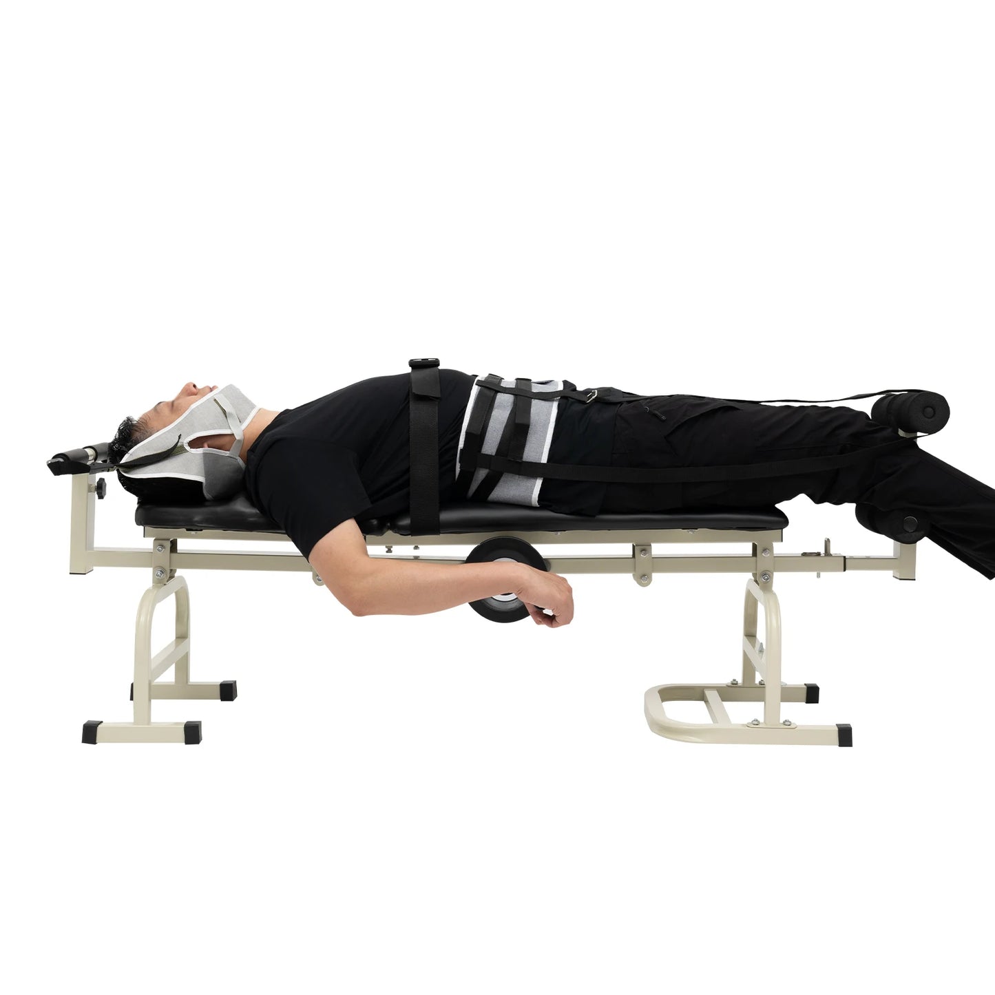 Medical Multifunctional Body Stretcher Leg Pulling Tensioner Fitness Traction Bed Max Load 120kg Suitable For 1.45-1.85m Adults