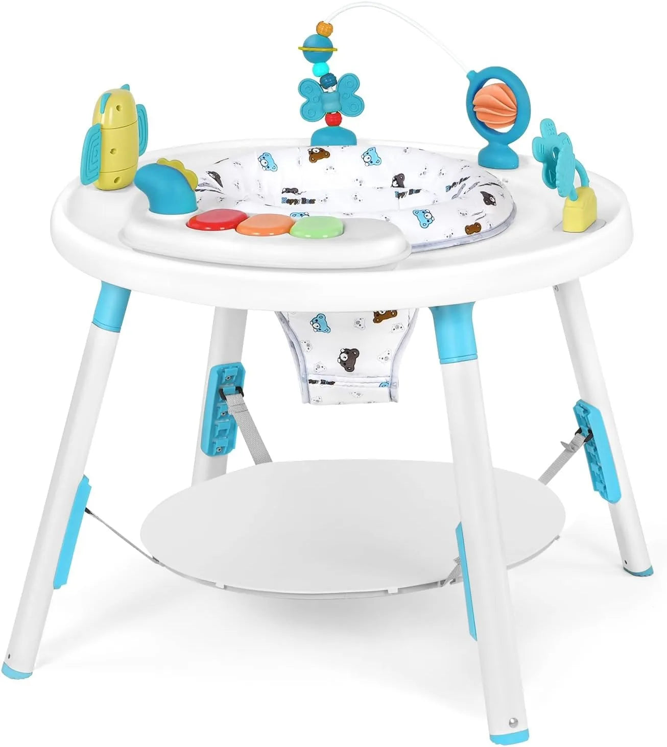 Interactive 3-in-1 Baby Activity Center, Jumper & Learning Table with 360° Rotating Seat