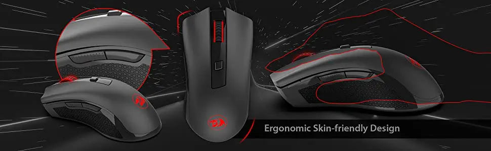 Redragon M652 2.4GHz Wireless Gaming Mouse, Ergonomic Optical USB Mouse with Adjustable DPI for PC, Laptop & Mac