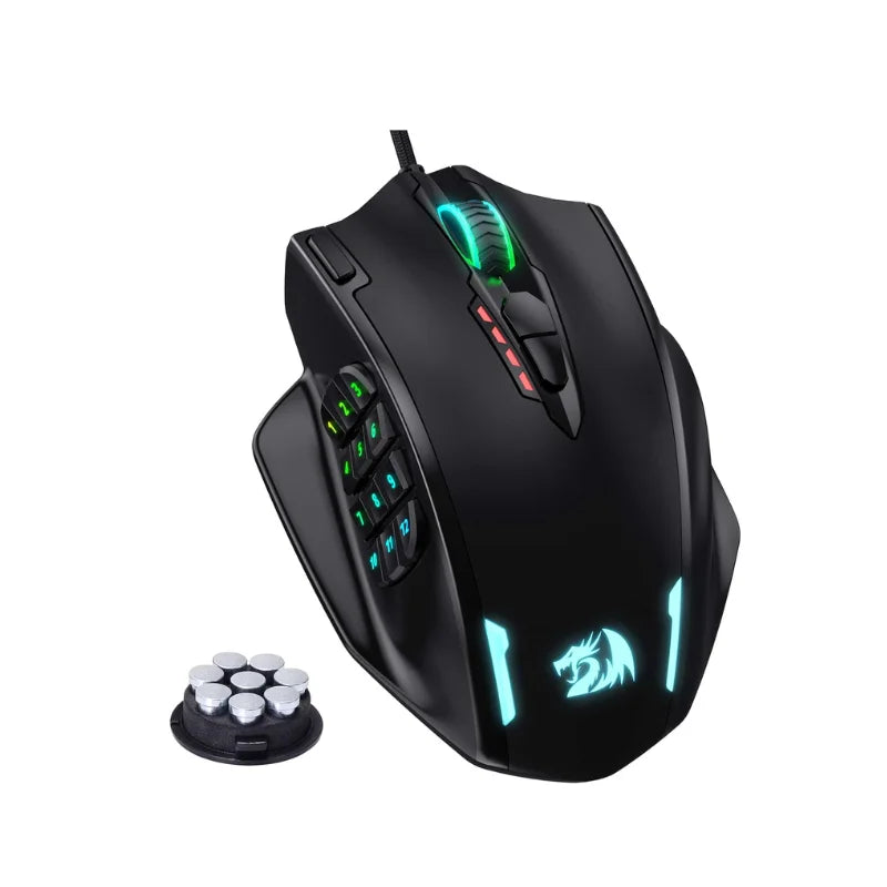 Redragon Wireless RGB Gaming Mouse with Programmable Buttons, Ergonomic Optical Mouse, Adjustable DPI for PC & Laptop