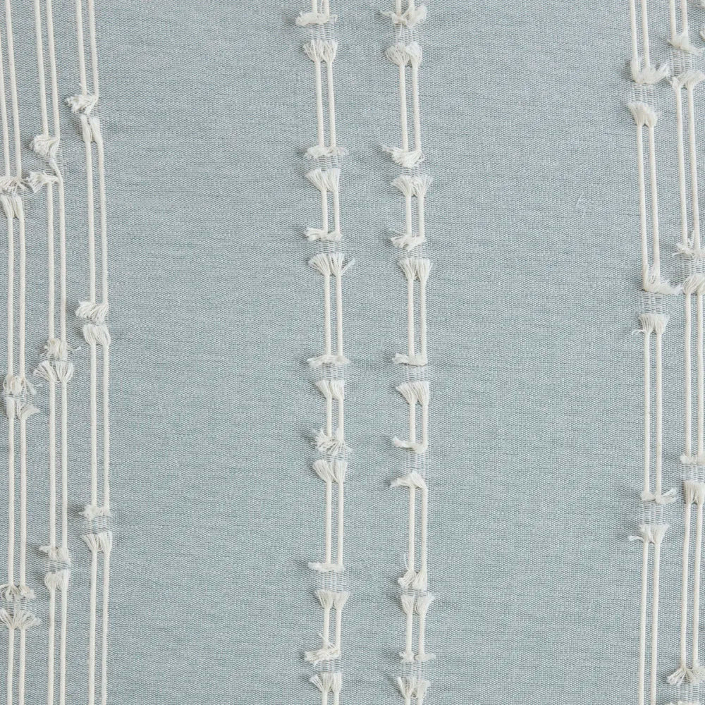 3 Piece Cotton Jacquard Comforter Set Aqua Full/Queen