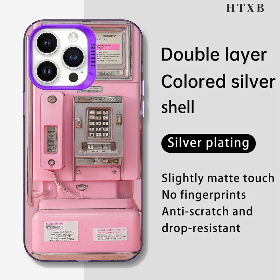 Pink Secret Realm Telephone Phone Case For iPhone Samsung